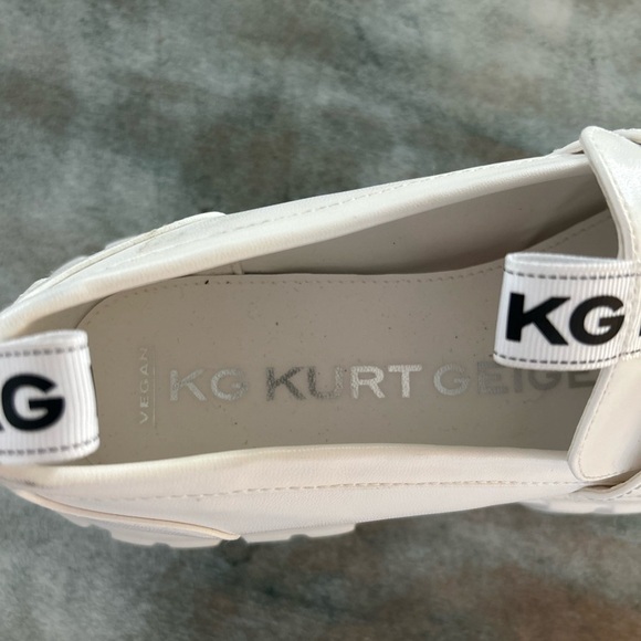 NWOT Kurt Geiger White chunky lug sole loafers, women’s size 38.5. - Picture 7 of 9